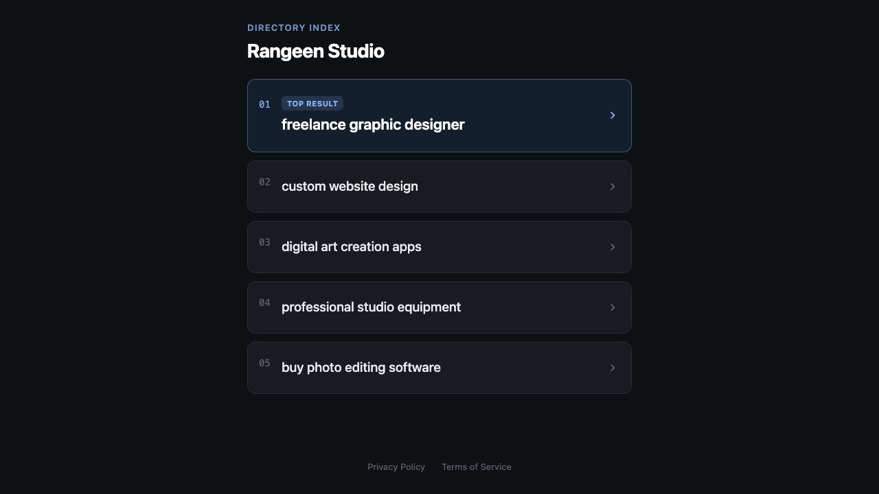 Rangeen website screenshot