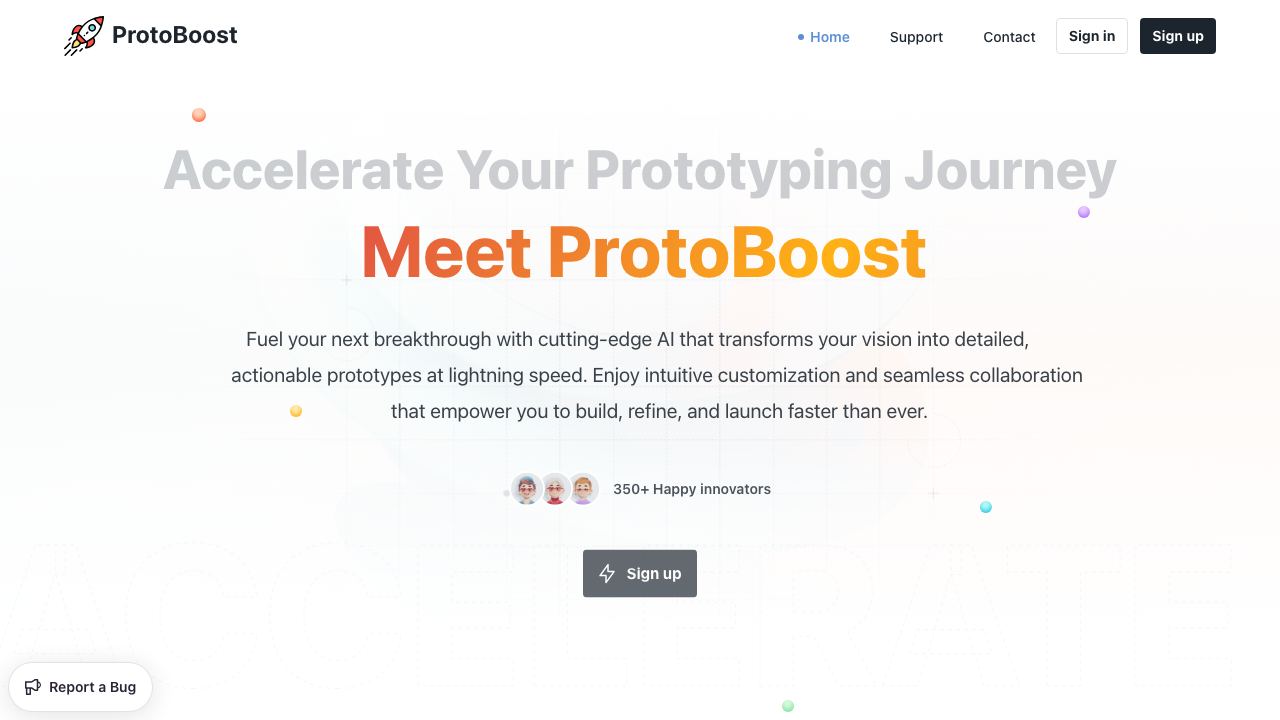 ProtoBoost.ai 网站截图