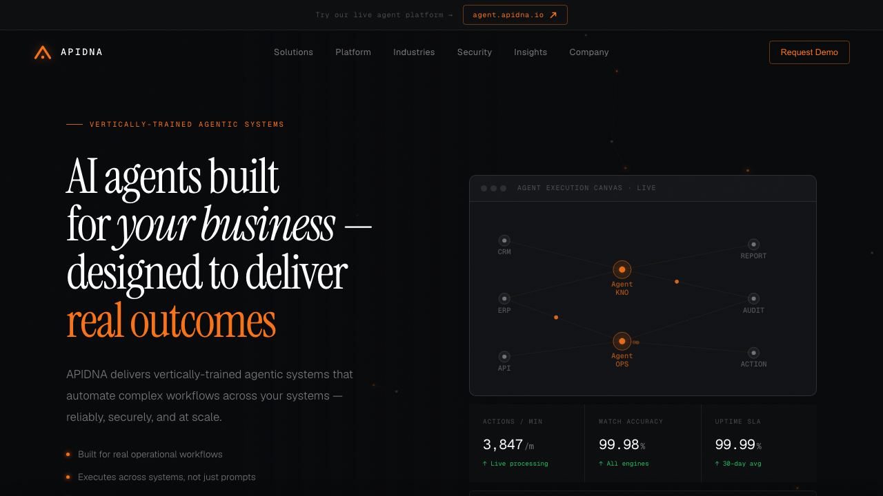 APIDNA website screenshot