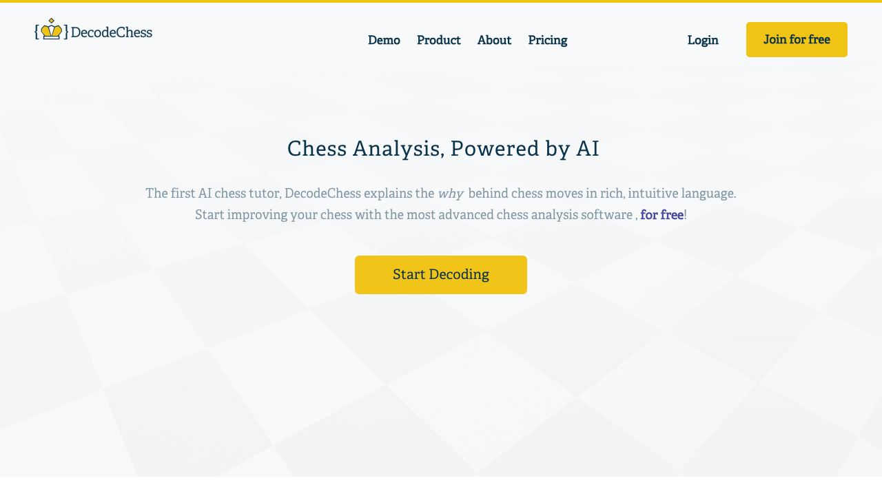 Decode Chess - AI Chess Coach 网站截图