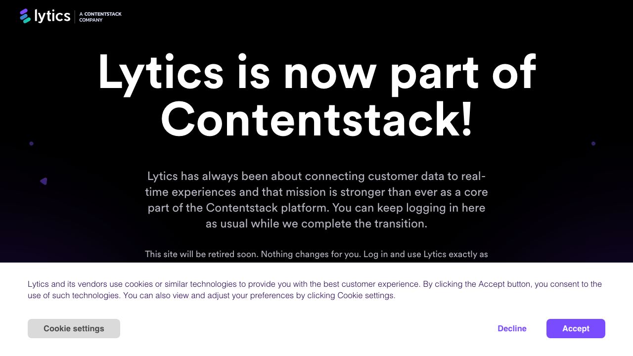 Lytics Customer Data Platform (CDP) 网站截图