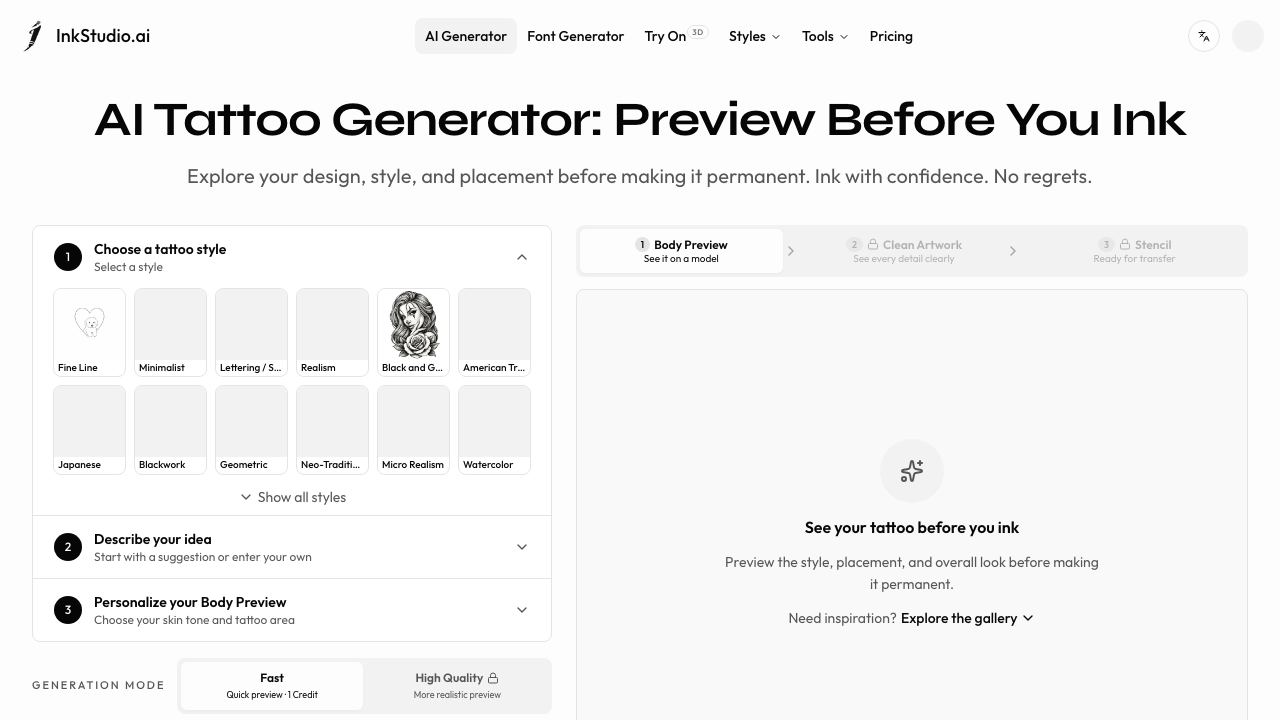 InkStudio.ai 网站截图