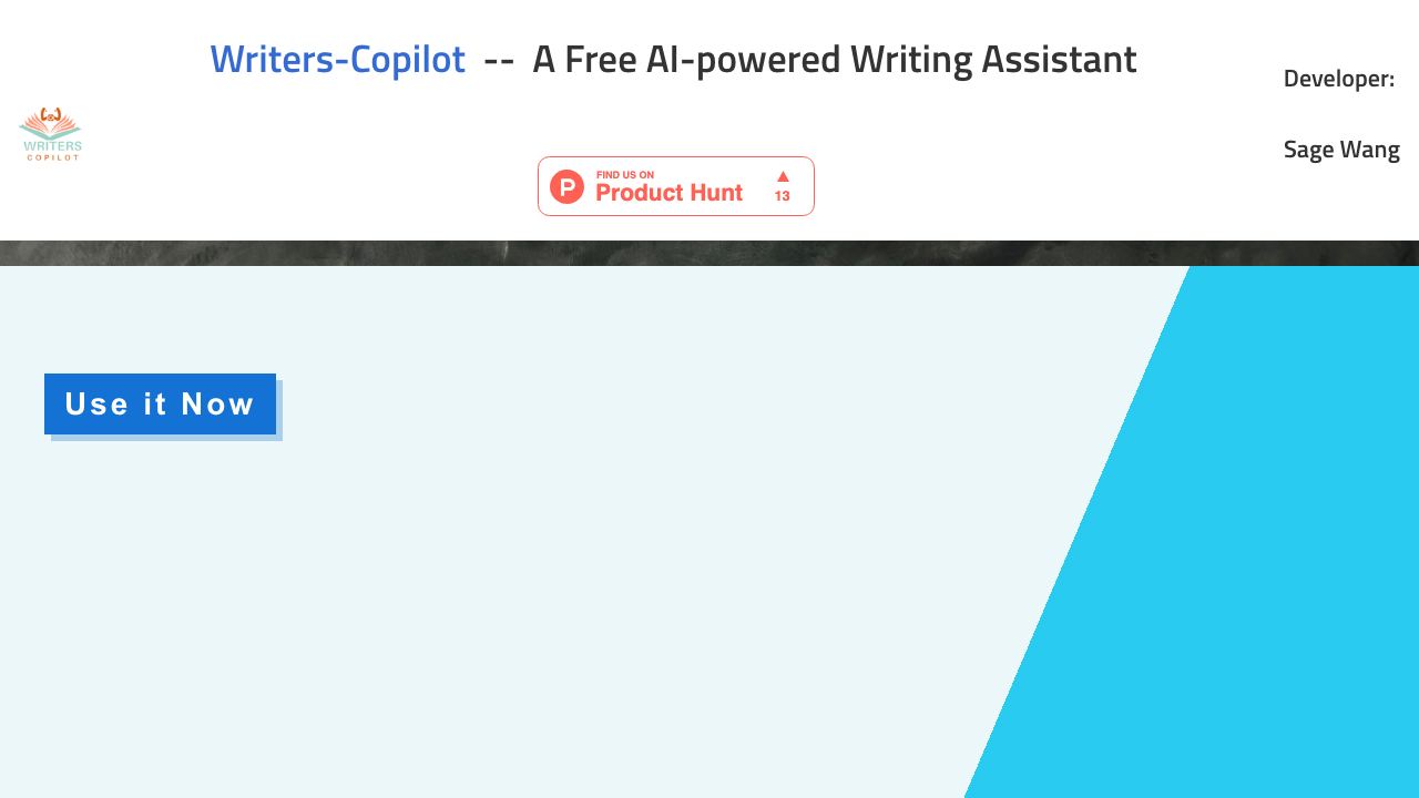 Writers Copilot 网站截图