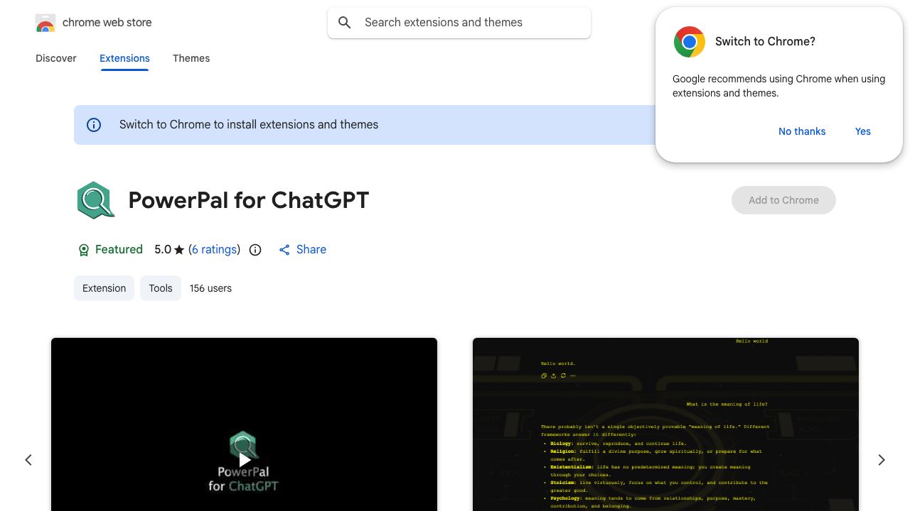 PowerPal for ChatGPT 网站截图
