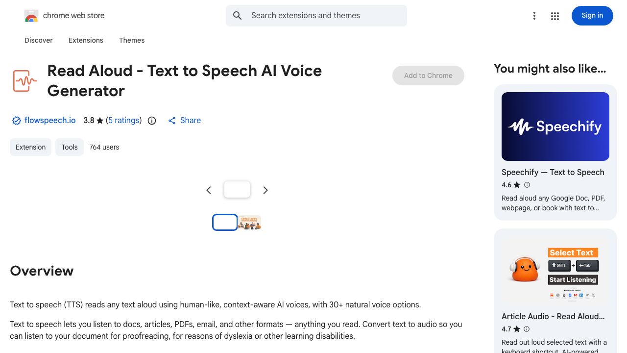 AI Voice Generator - Text to Speech Voice Reader 网站截图