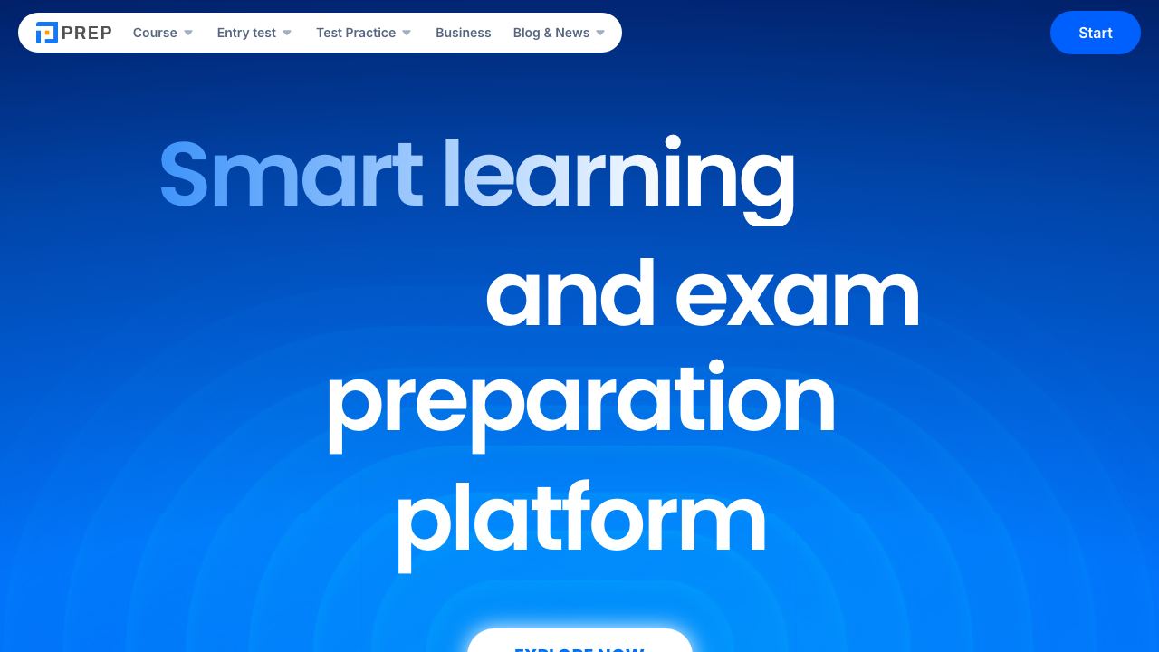 Prep Edu 网站截图