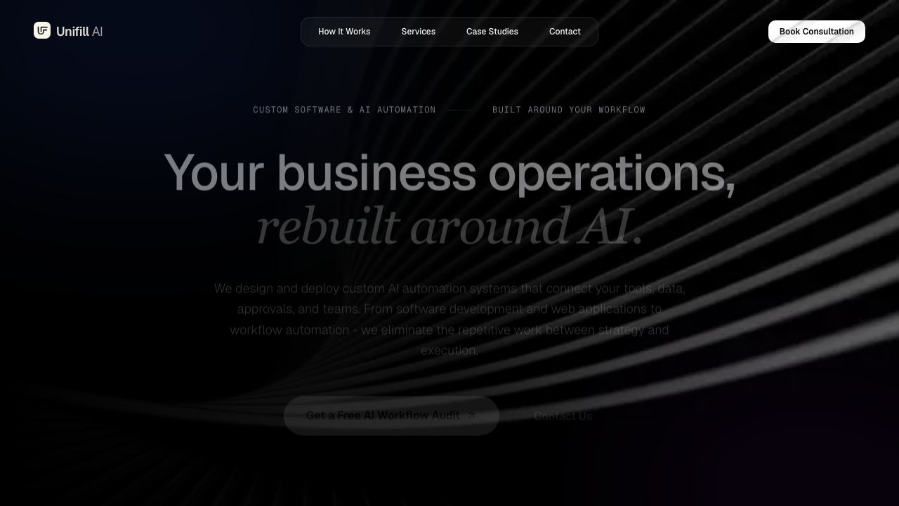 UniFill AI 网站截图