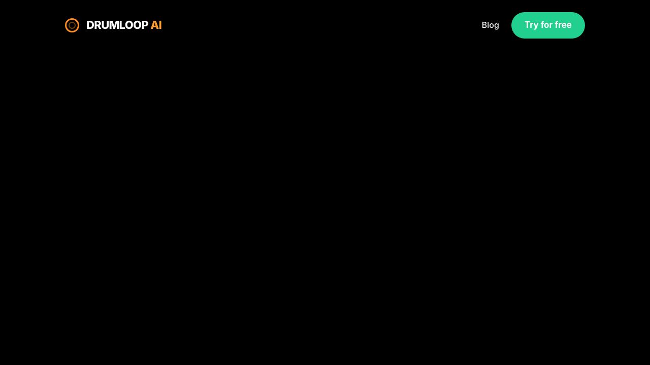 Drumloop AI 网站截图