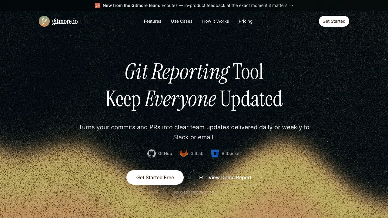 Gitmore website screenshot