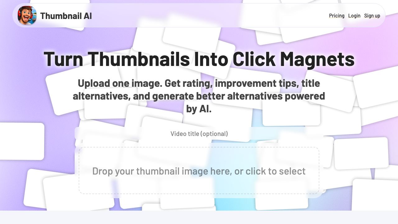 ThumbnailAI 网站截图