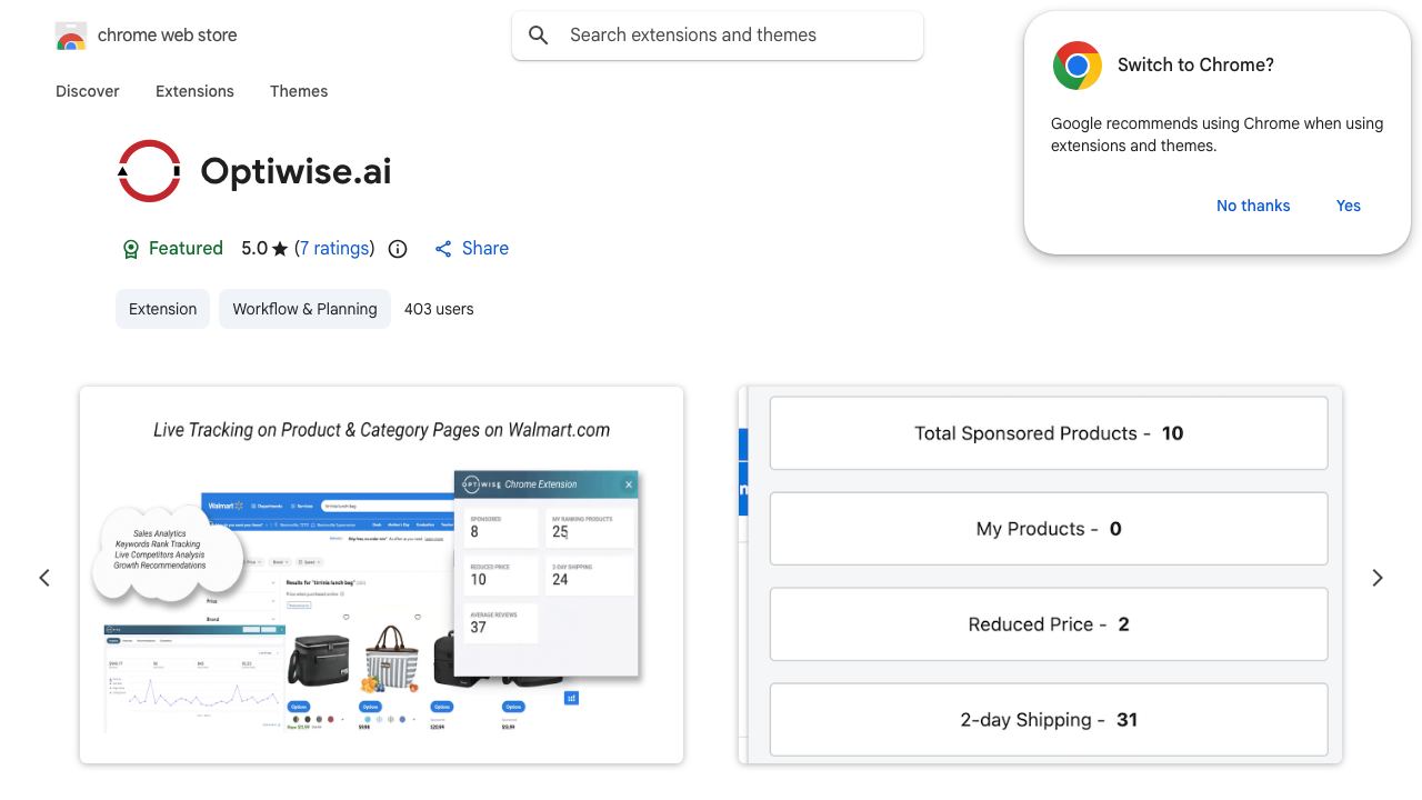Optiwise.ai 网站截图
