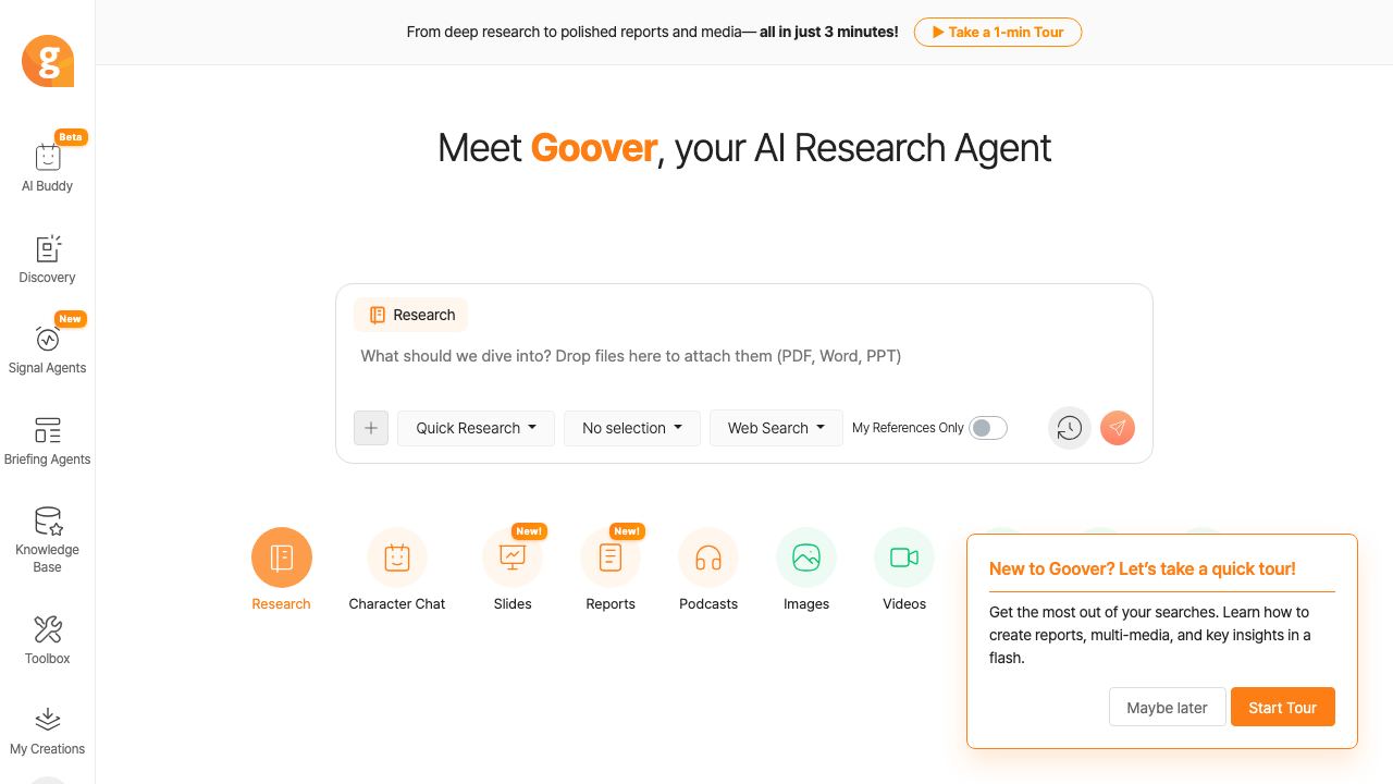 Goover website screenshot