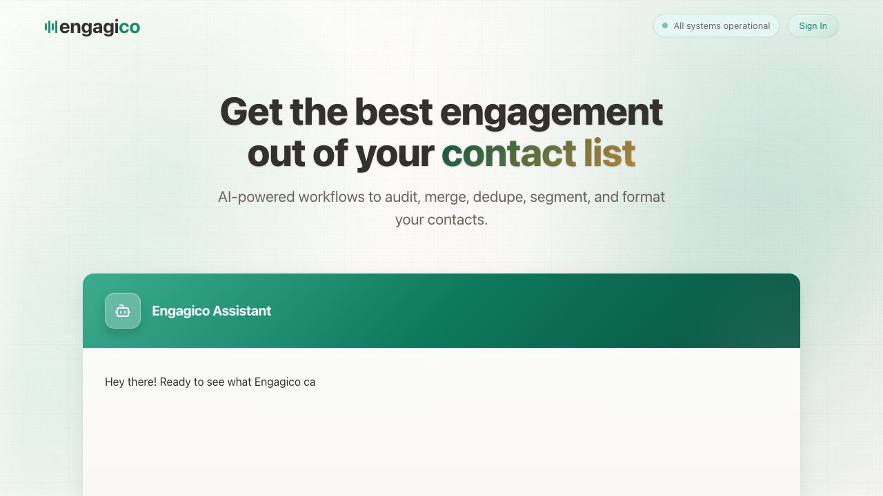 Engagico 网站截图