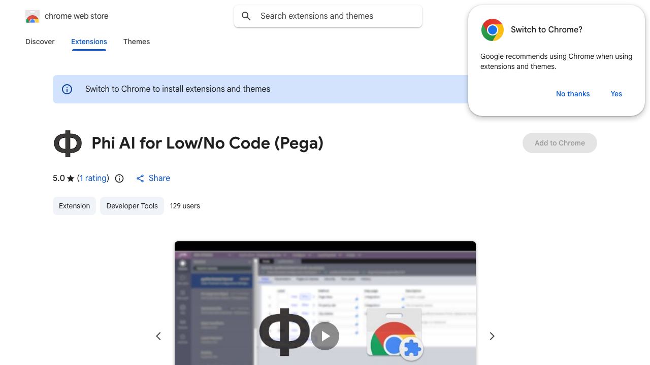 Phi AI for Low/No Code (Pega) 网站截图