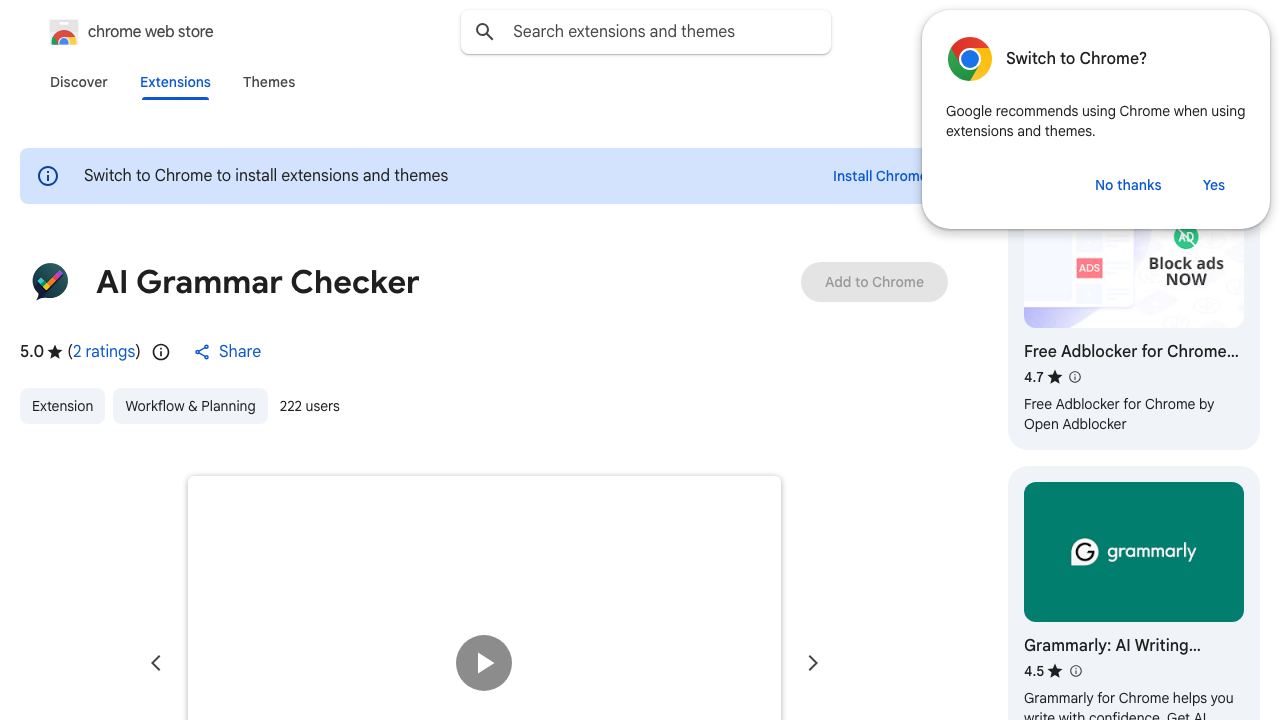 Free AI Grammar Checker 网站截图