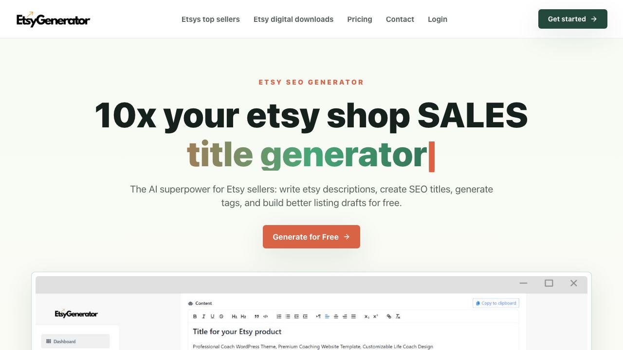 EtsyGenerator 网站截图