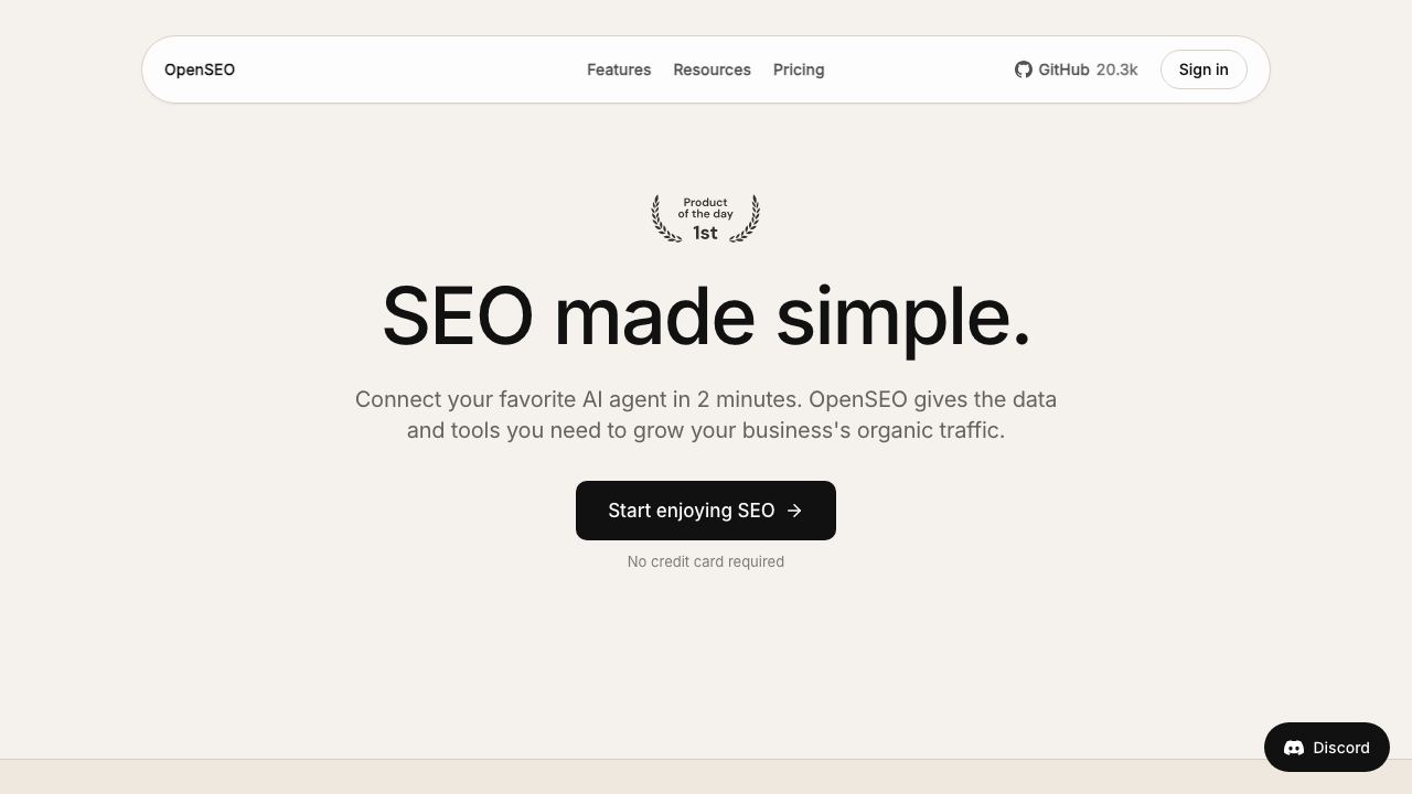 OpenSEO 网站截图