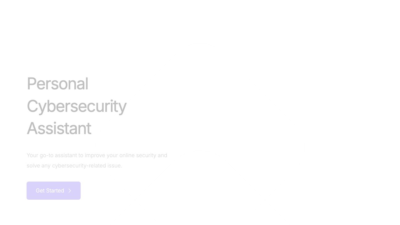 Personal Cybersecurity Assistant website screenshot