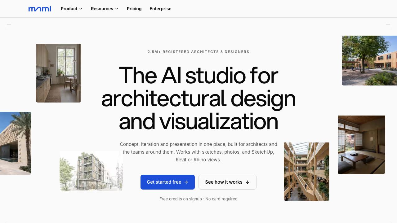 mnml AI website screenshot