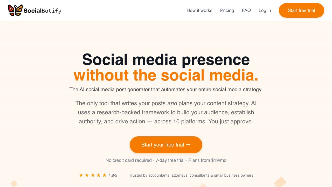SocialBotify 网站截图