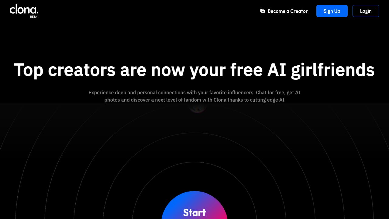 Clona AI 网站截图