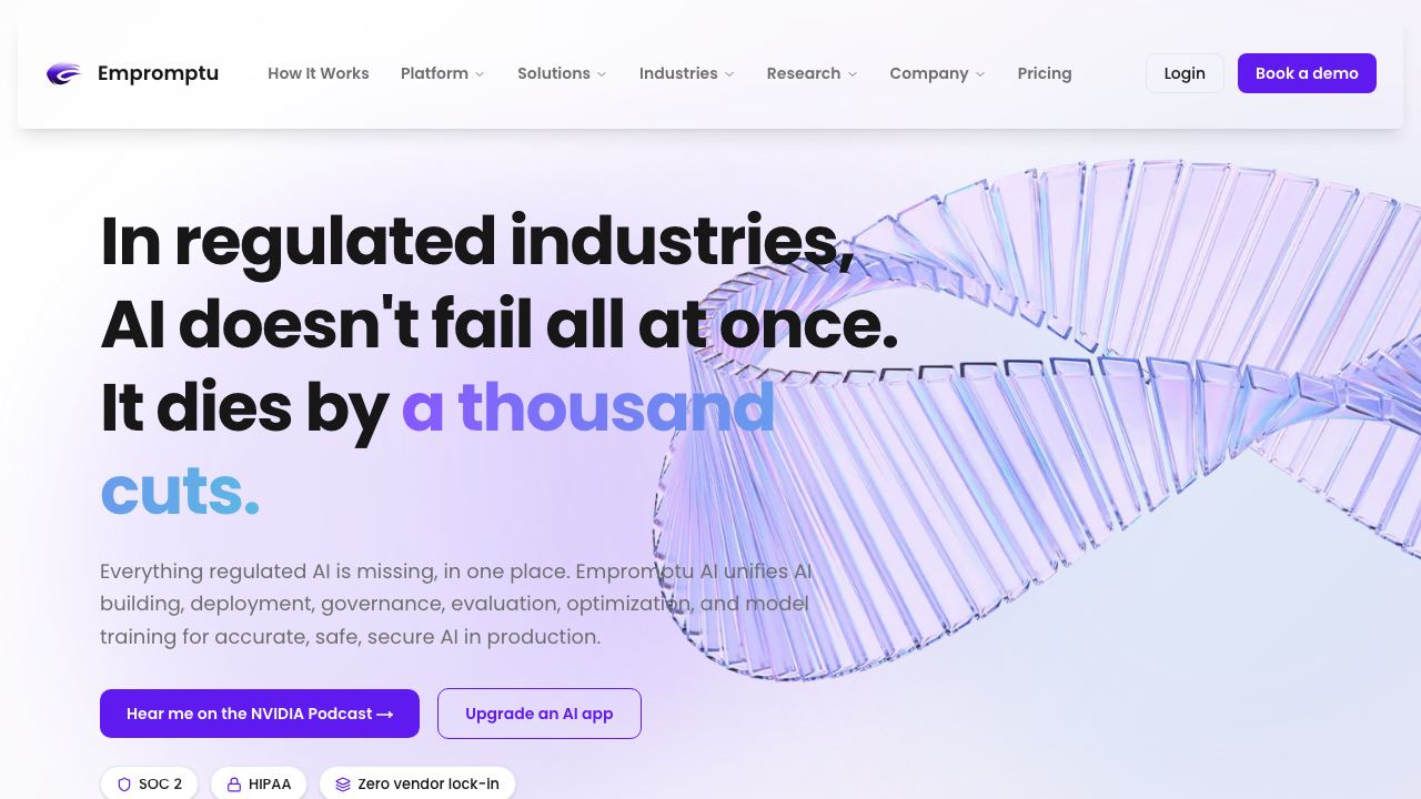 Empromptu.ai 网站截图