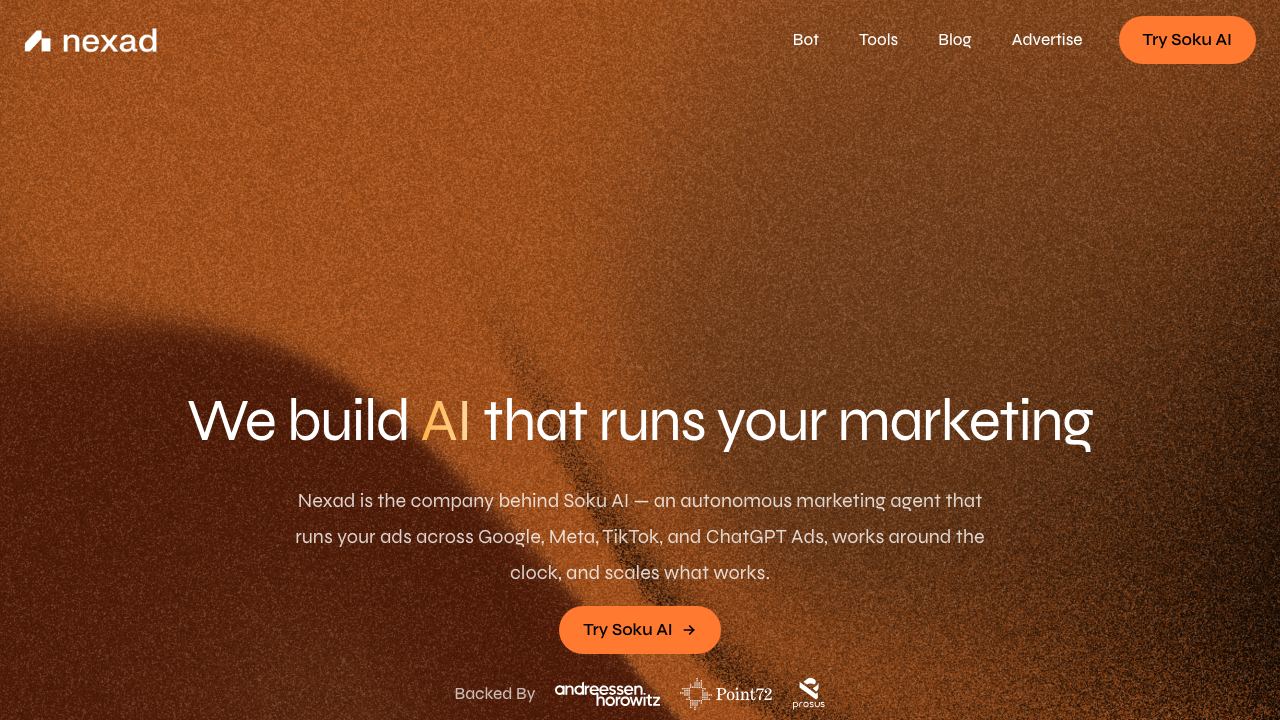 Nexad website screenshot