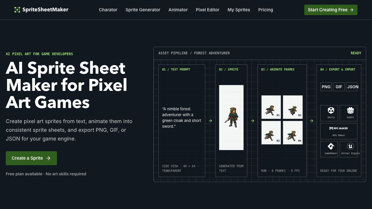 Sprite Sheet Maker 网站截图