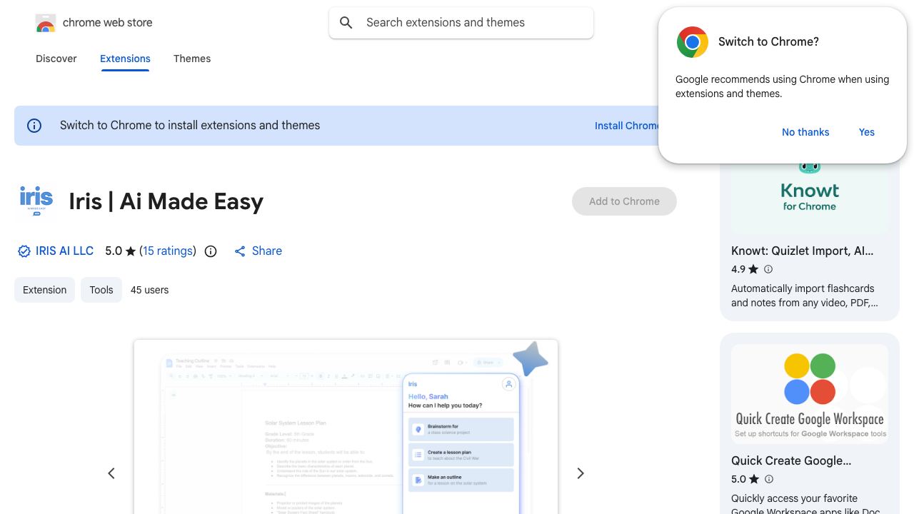 Iris | Ai Made Easy 网站截图