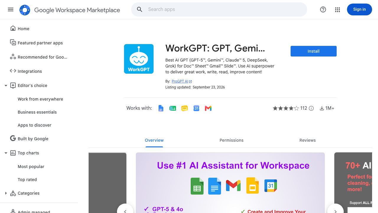 WorkGPT website screenshot