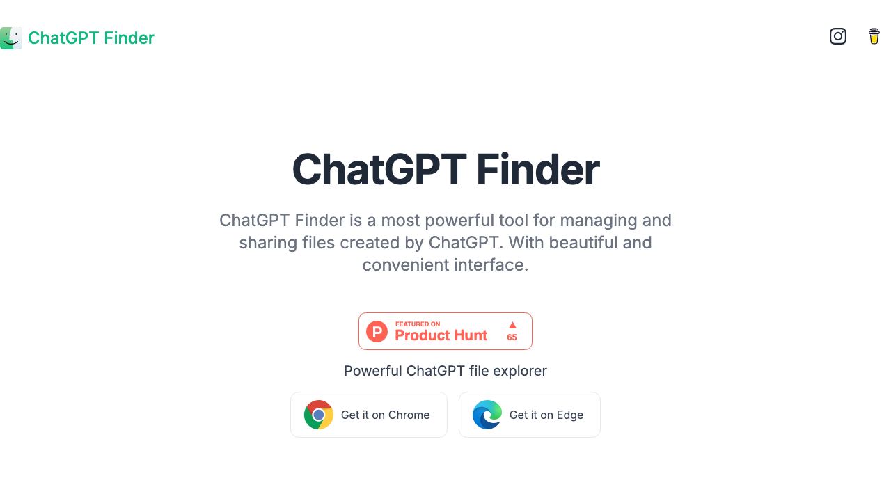 ChatGPT Finder 网站截图