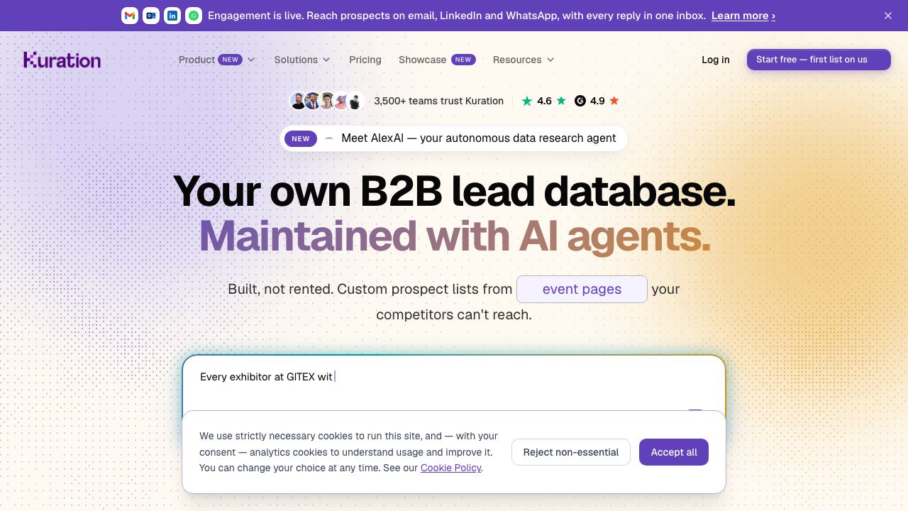B2B Research AI Agent 网站截图