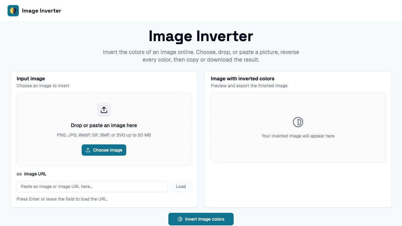 ImageInverter website screenshot