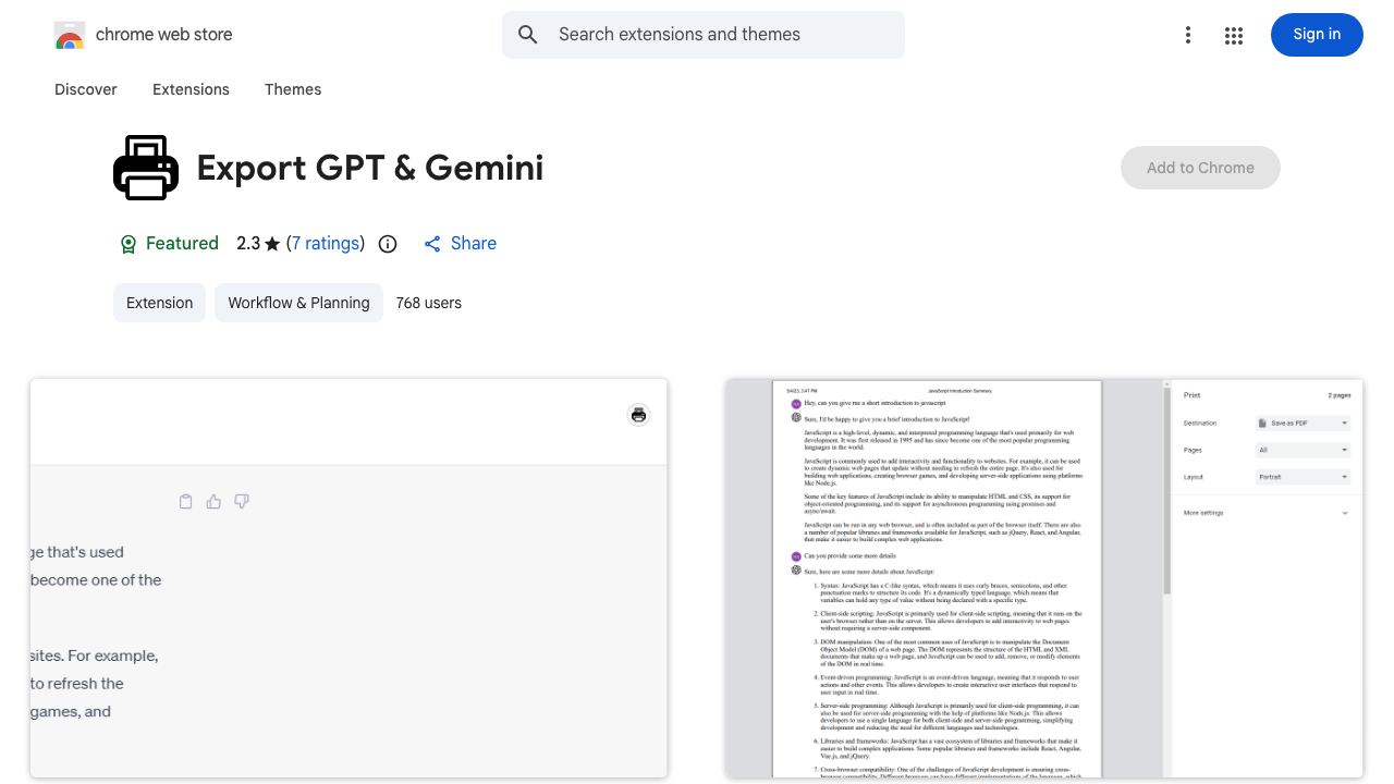 Export GPT - Export your chats with GPTs 网站截图