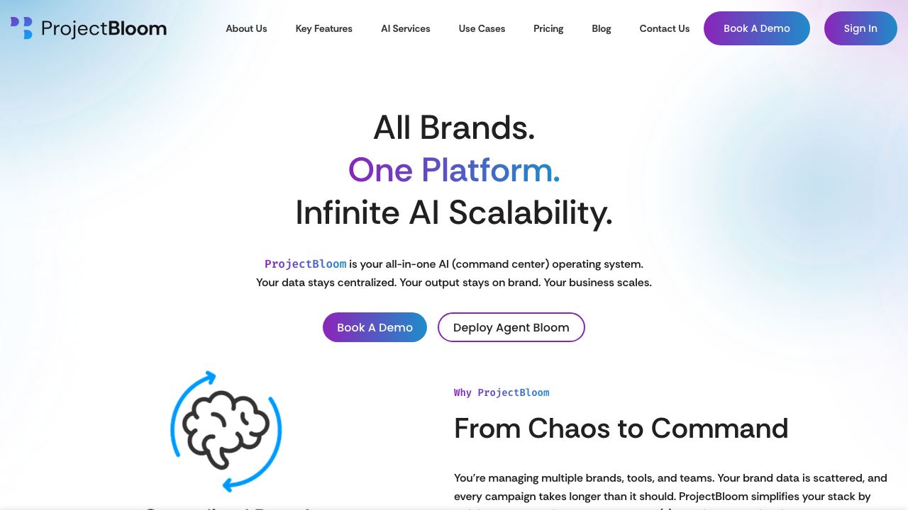 ProjectBloom website screenshot