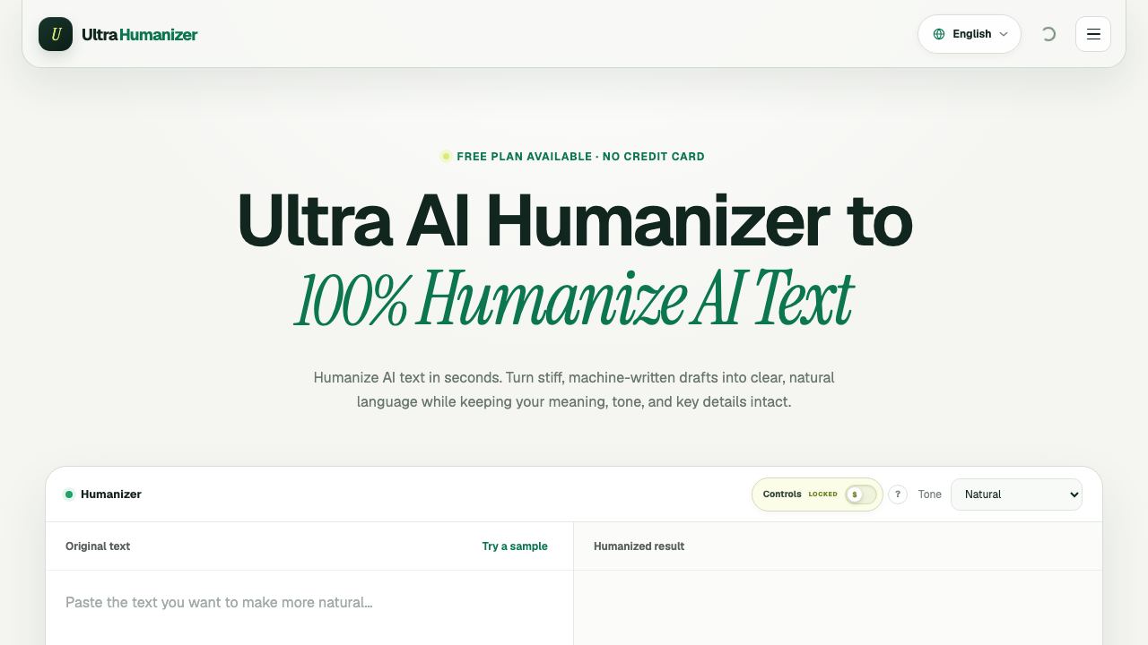 UltraHumanizer.ai 网站截图