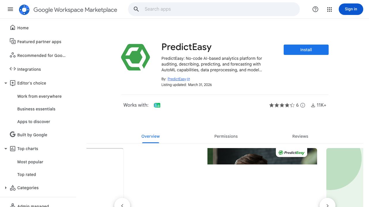 PredictEasy Add-on 网站截图