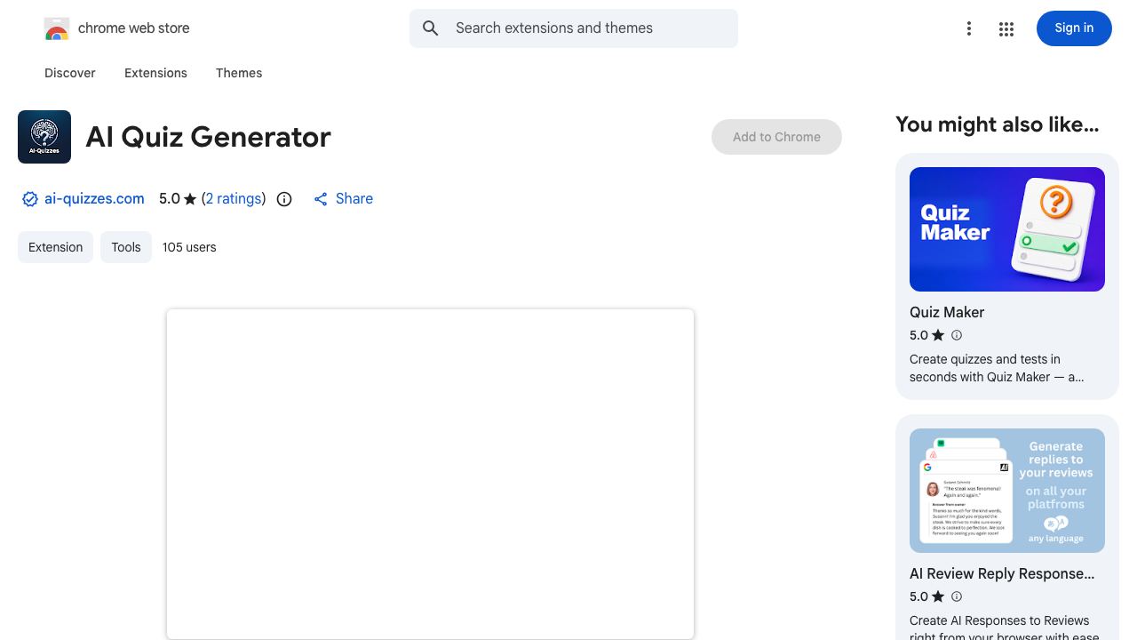 AI Quiz Generator 网站截图