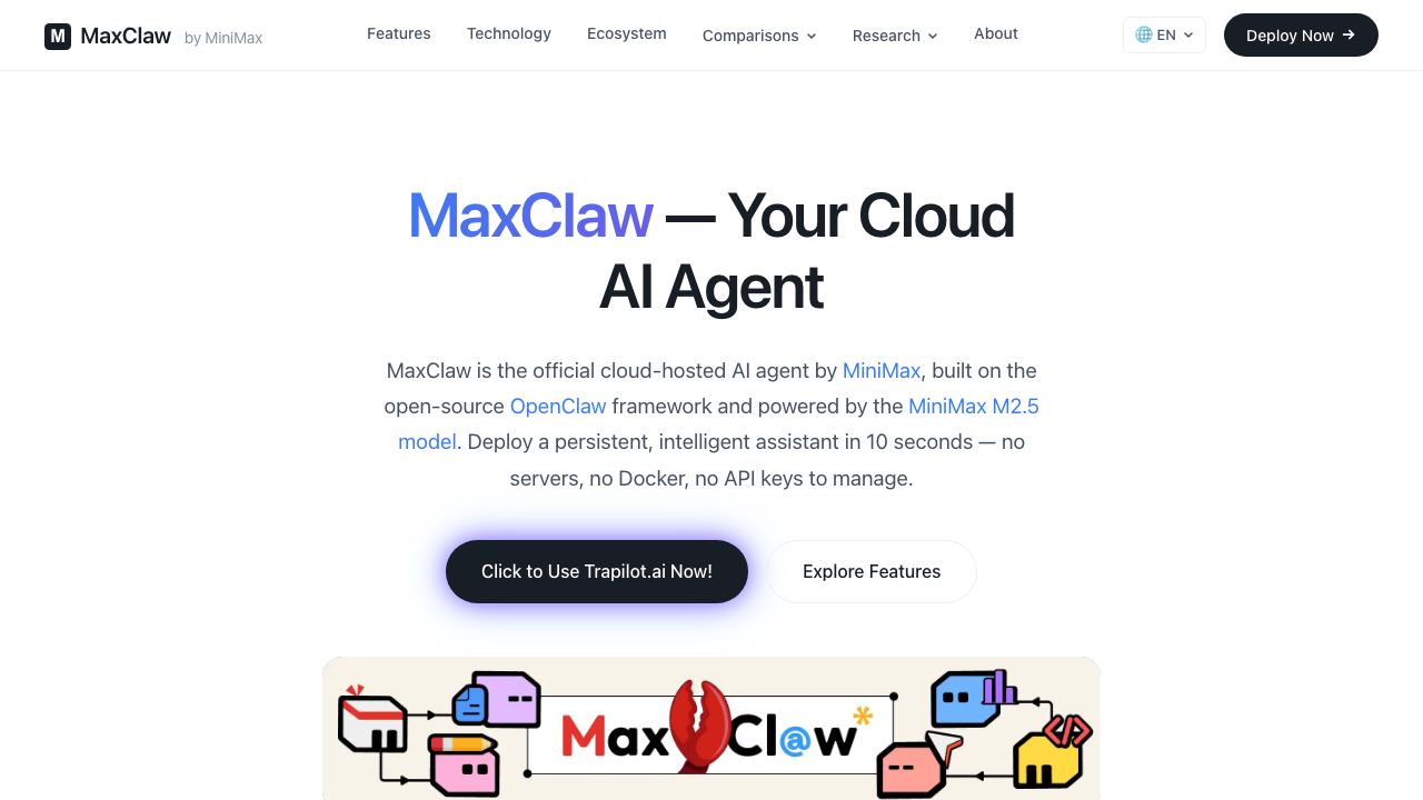 maxclaw website screenshot
