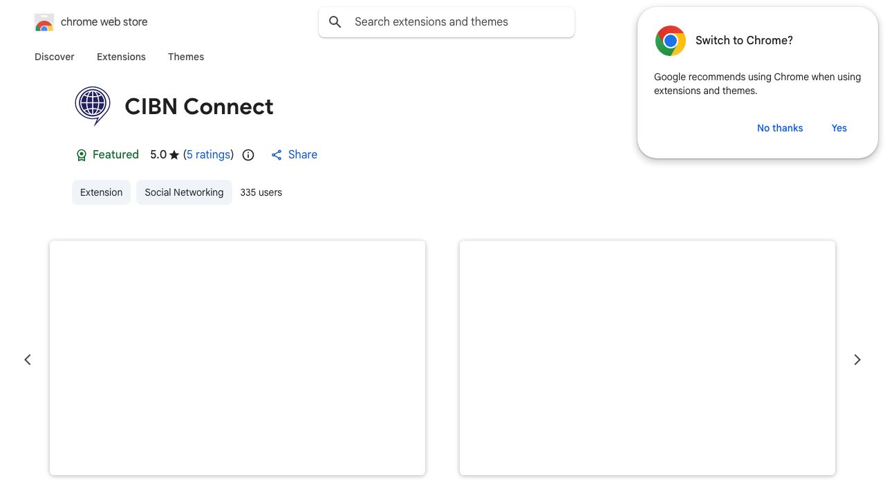 CIBN Connect 网站截图