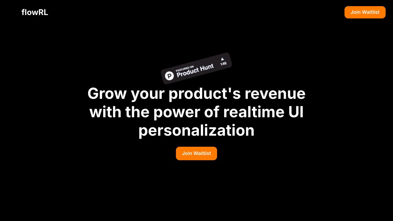 flowRL website screenshot