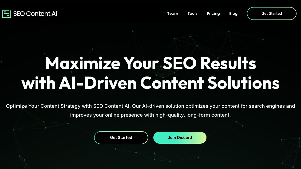SEO Content AI 网站截图