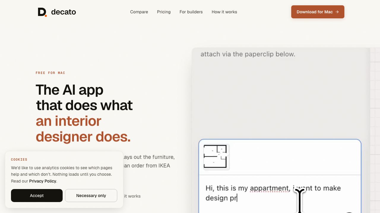 Decato website screenshot