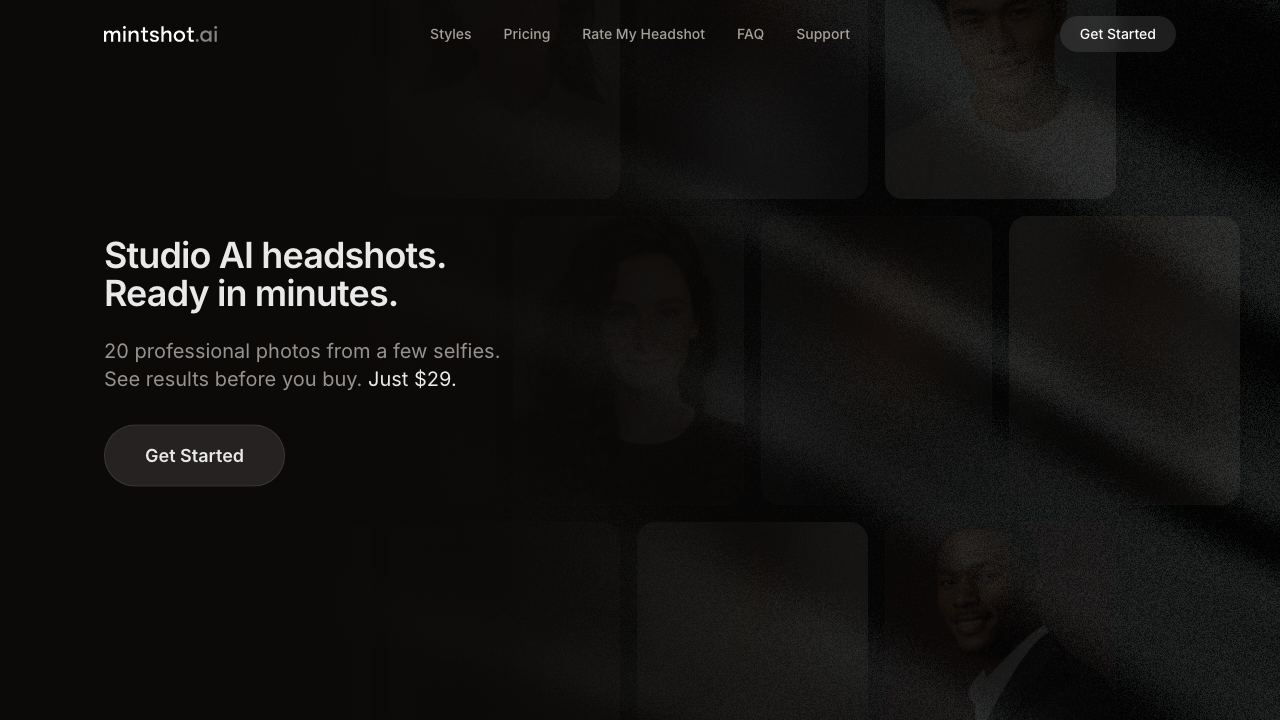 Mintshot.ai website screenshot