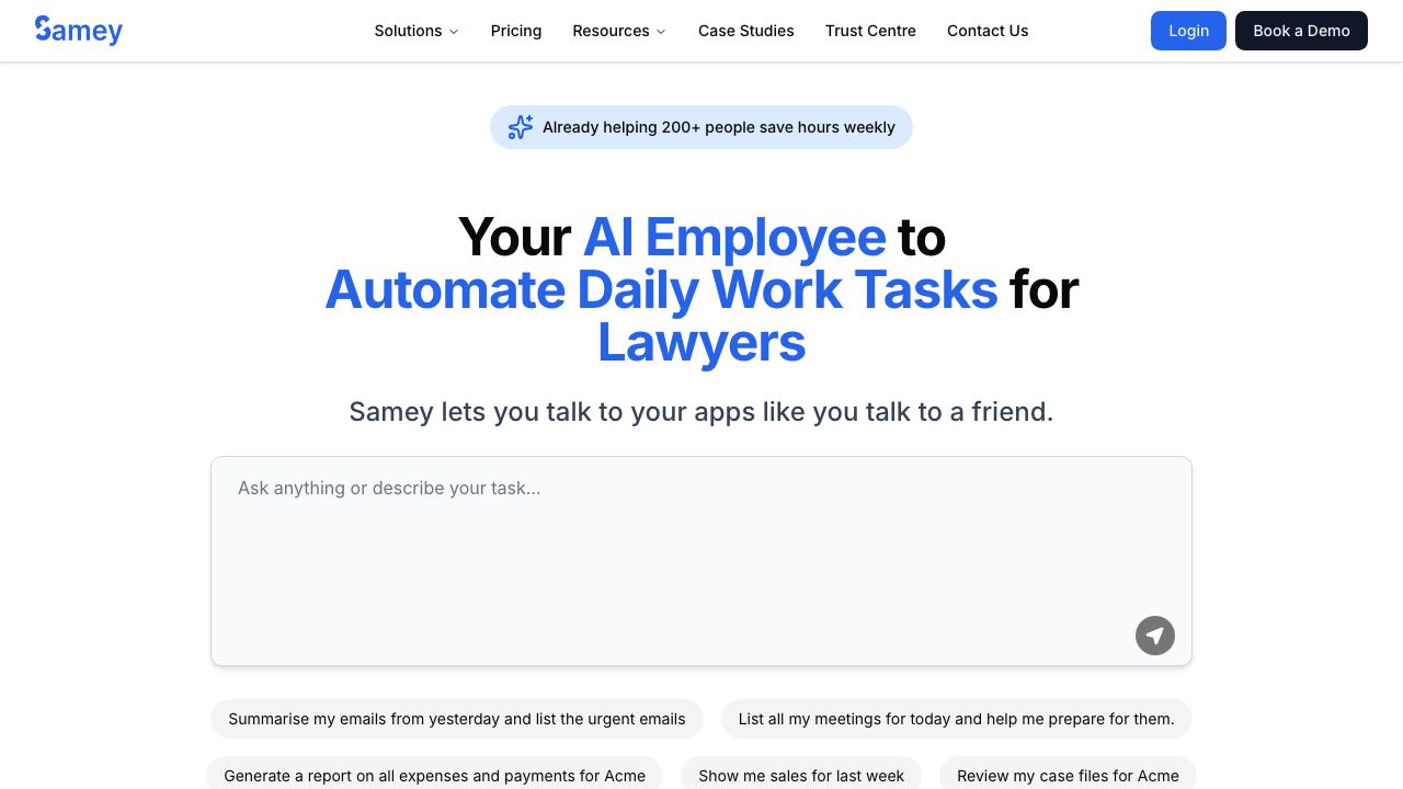 Samey AI 网站截图