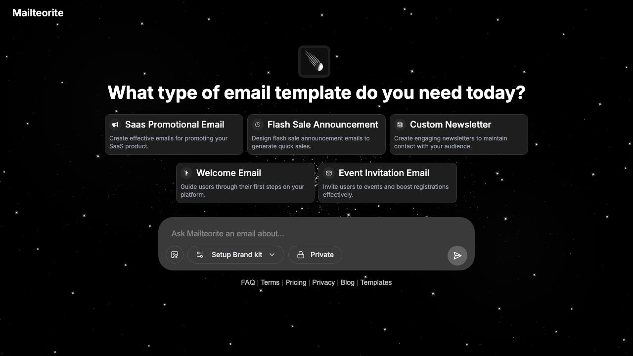 Mailteorite 网站截图