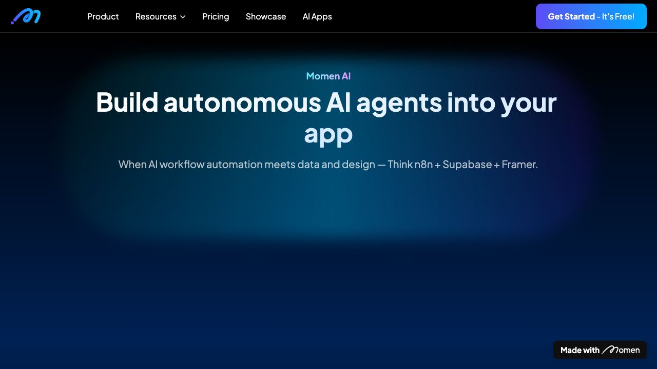 Momen website screenshot
