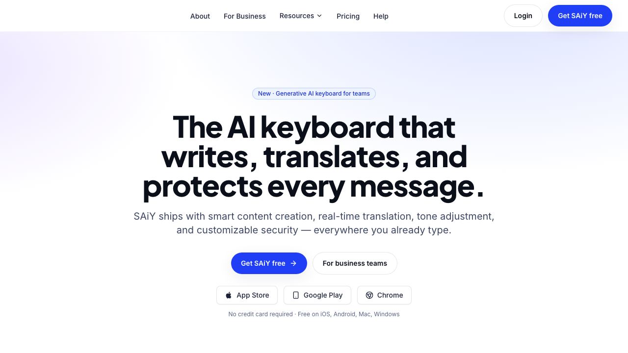 SAiY™ 网站截图