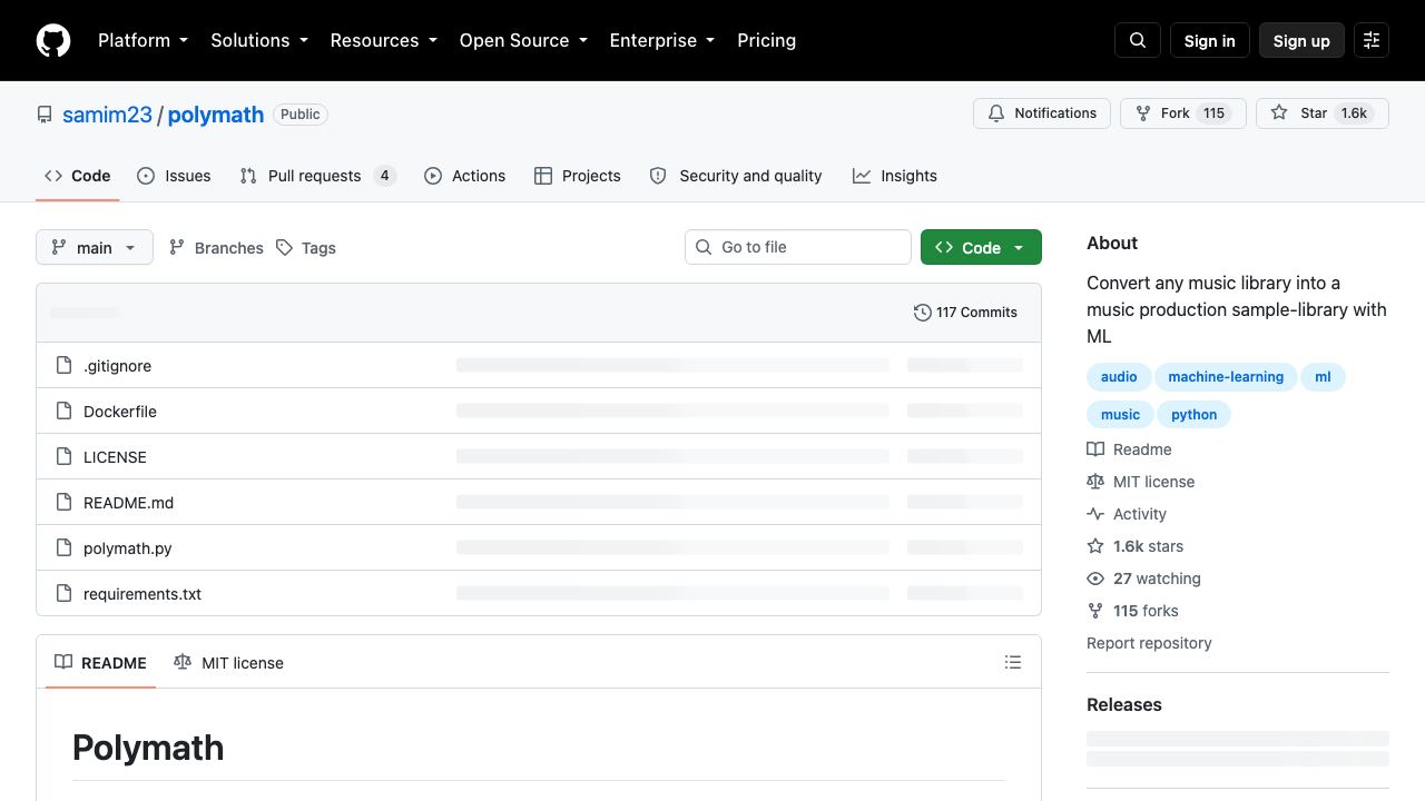 Polymath website screenshot