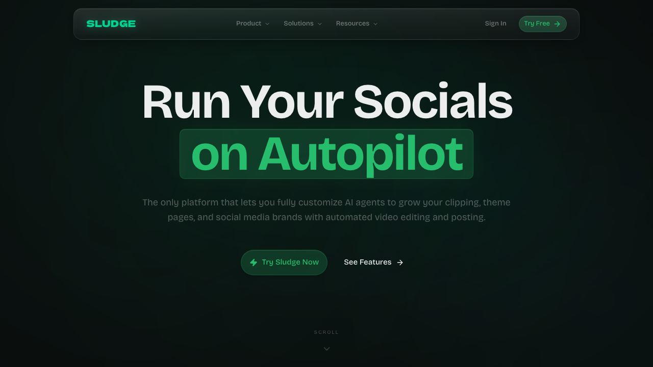 SLUDGE AI 网站截图